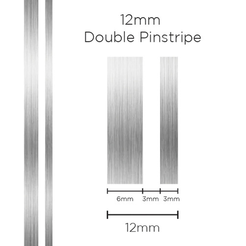Genuine SAAS Pinstripe Double Silver 12mm x 10mt
