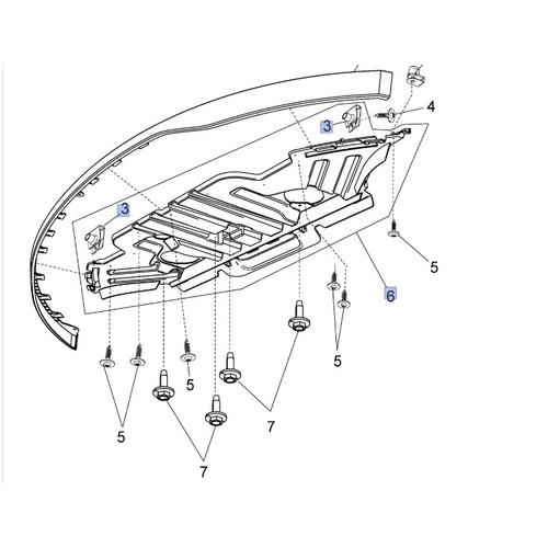 Genuine Holden Engine Bumper Undertray for WN Statesman Caprice 2013 Onwards