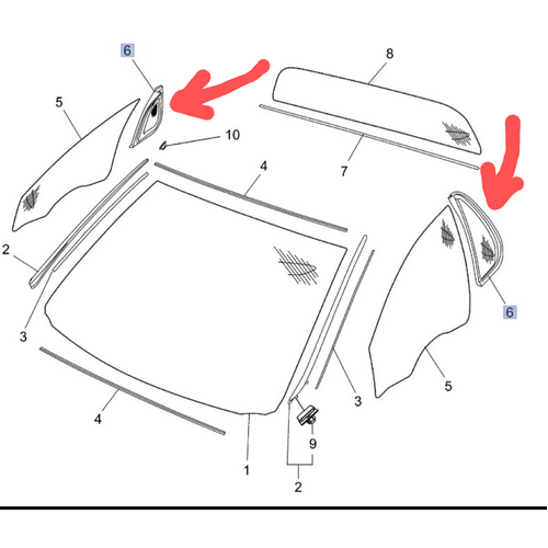 Genuine Holden Left 1/4 Window Glass Trim C Pillar VE AND VF Holden and HSV All Models 2006-2017 Sold As Pair