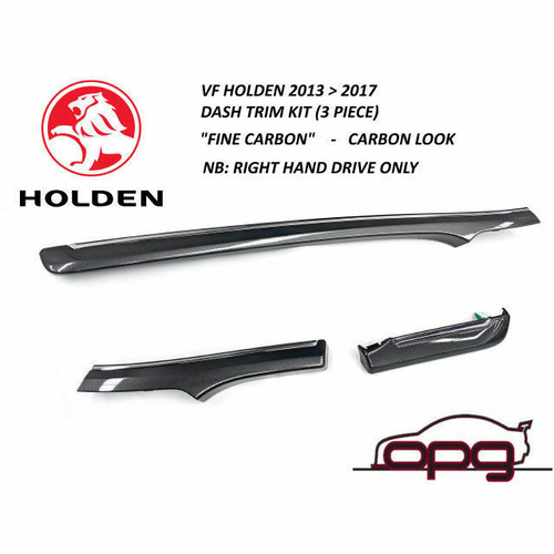 Genuine Holden HSV 3 PCE Dash Trim Kit "Fine Carbon" for VF GENF GENF2 Clubsport R8