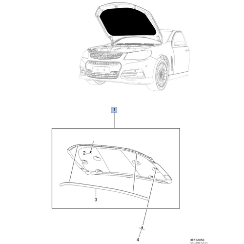 Genuine Holden Under-Bonnet Sound & Heat Insulation for VF Models Without Bonnet Vents