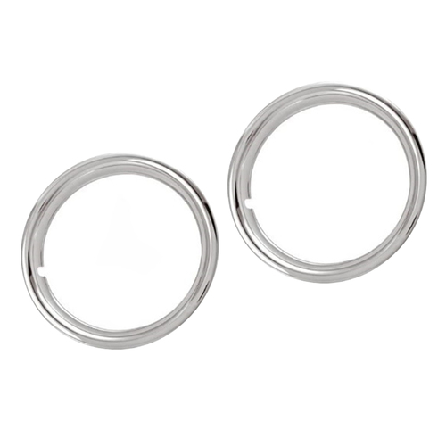 Genuine SAAS 9491 Triple Chrome Plated 14inch Dress Wheel Rings (2 Only) Wheel Trims Rounded Profile