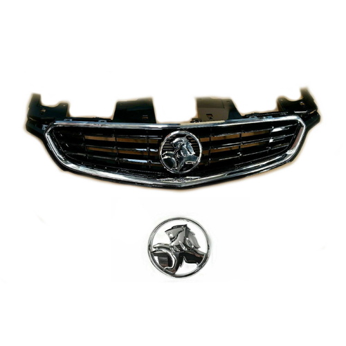 Genuine Holden Grille / Boot Badge Combo for VF SS SSV SV6 Series 1 Only (Up to - 8/2015) Holden F&R Sedan Chevrolet to Holden - Black Unpainted 