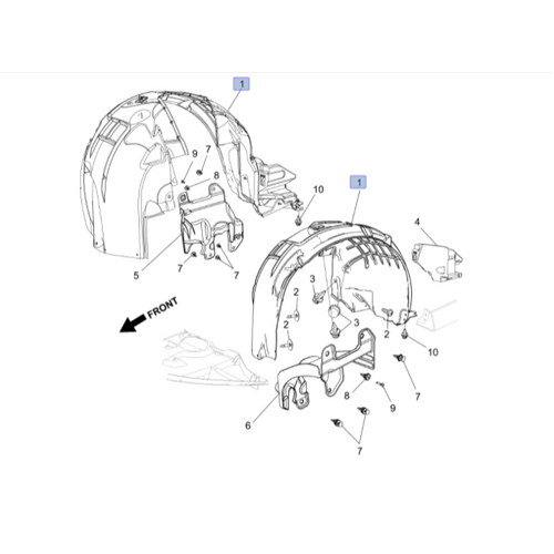 Genuine Holden Front Inner Guard Liner Fender Left & Right Hand for VF Series 2 Commodore SS SSV SV6 And Some HSV 2015 > 2017 Storm Thunder Redline