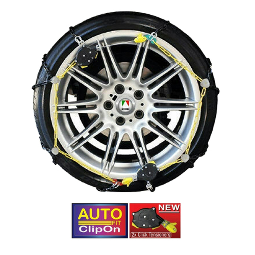 Autotecnica Snow Chain Kit Premium Autofit Clip On for SUV 4WD Cars 205/80 R16 Tyres CAP400