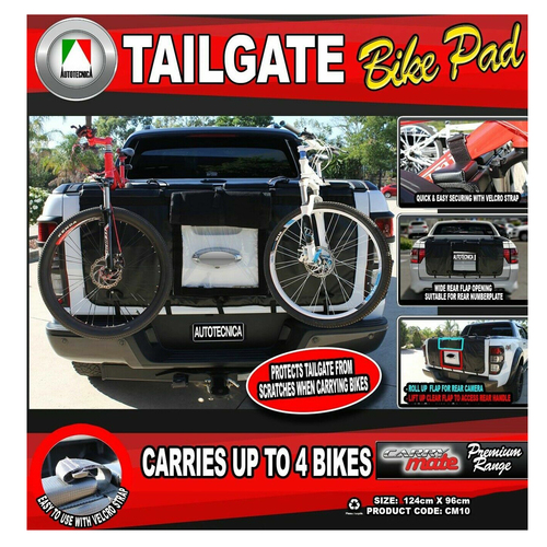 Autotecnica CM10 4 Bike Racks Carrier Tailgate Pad for Truck Pick Up/Ute