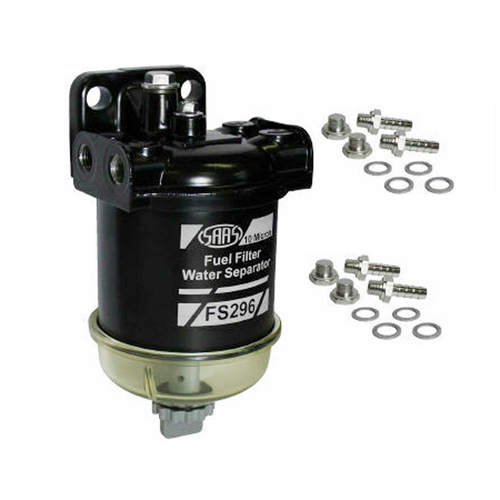 Genuine SAAS FS201 Fuel Filter Water Separator Inc's 3/8 & 5/16 Outlets