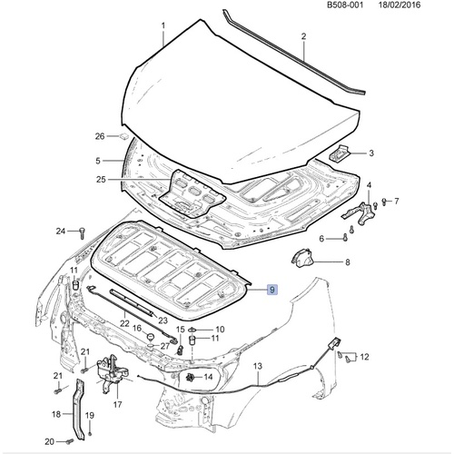 Genuine Holden Bonnet Sound And Heat Insulation for Holden RG Series 1 & 2 Colorado 2012 to 2020
