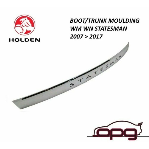 Genuine Holden Moulding Bootlid Chrome Trim for WM WN "Statesman" 2007 > 2017 