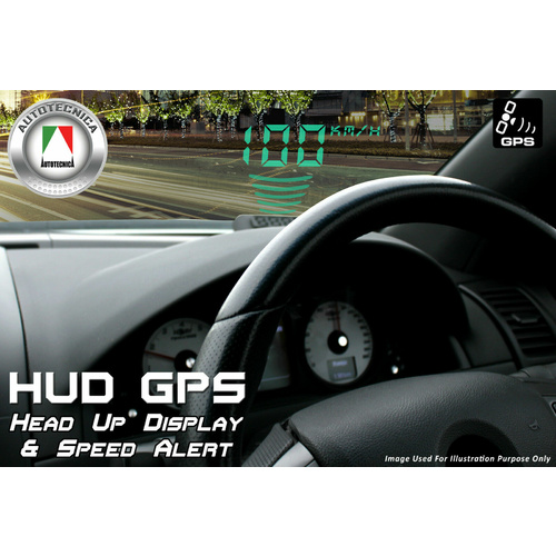 Autotecnica 2021 Head-Up Display HUD Internal Gps 12 Volt Digital Led Speedo Speed Warning