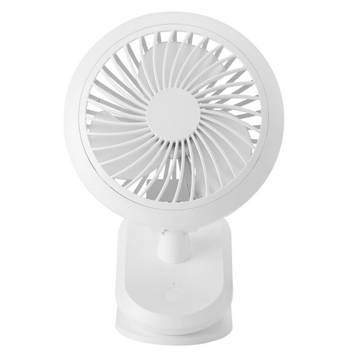 Fresca Mini Fan Re-Chargable White AC Ultra Quiet 320° Directional Airflow