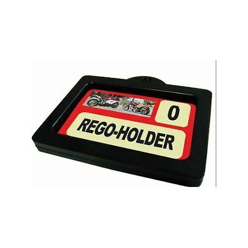 Autotecnica Rego Label Holder Suit Harley Davidson Softail Dyna - Black Anodized MG015