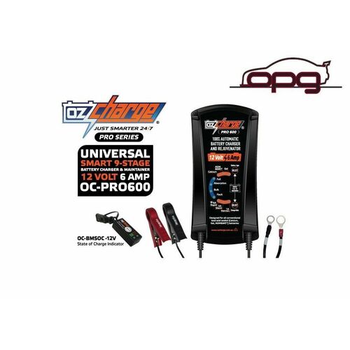 OzCharge Proseries 12Volt 6amp Battery Charger Maintainer Trickle Waverunner