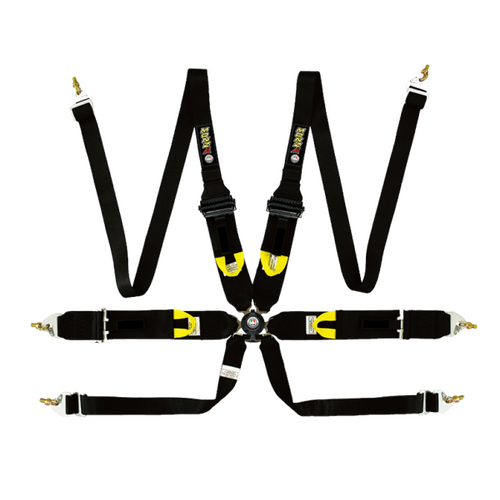 Autotecnica Monza - Racing Harness 6 Point for Hans Device Fia / Cams Approved 2" + 3" 