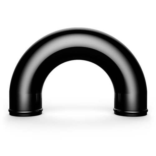 Genuine SAAS Aluminium Pipe with Black Anodised Finish 76mm Diameter x 180 Deg