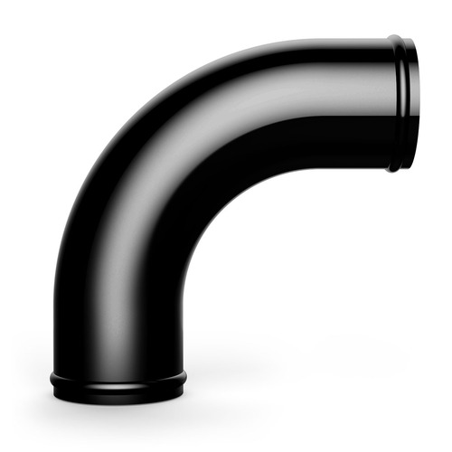 Genuine SAAS Aluminium Pipe with Black Anodised Finish 76mm Diameter x 90 Degree