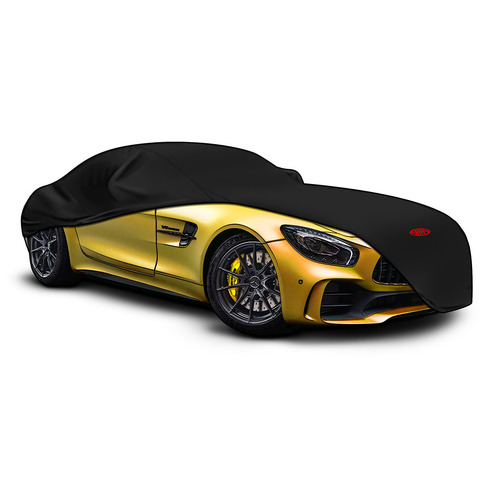 Genuine SAAS Indoor Sports Garage Car Cover Non Scratch for Porsche Cayman 718 GT4RS 4 Way Stretch Black