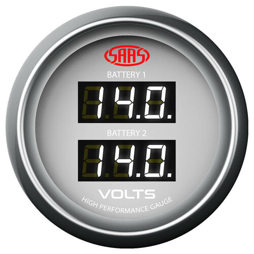 Genuine SAAS Muscle Dual Twin Digital Volts Gauge for Nissan Navara Patrol GQ GU D22 D40