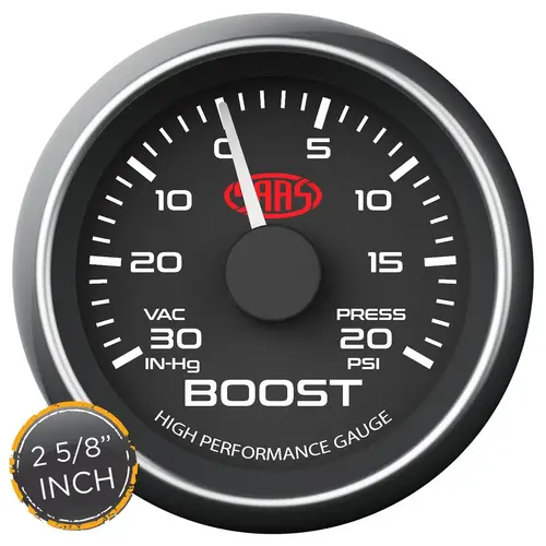 Genuine SAAS SG-TB258B Performance Turbo Boost 2 5/8" 67mm 30 IN-HG >20 PSI Analog Gauge
