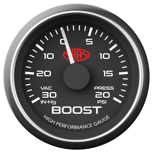 Genuine SAAS SG-TB52B Performance Turbo Boost 52mm 2" 30 IN-HG>20 PSI Analog Gauge Black Face