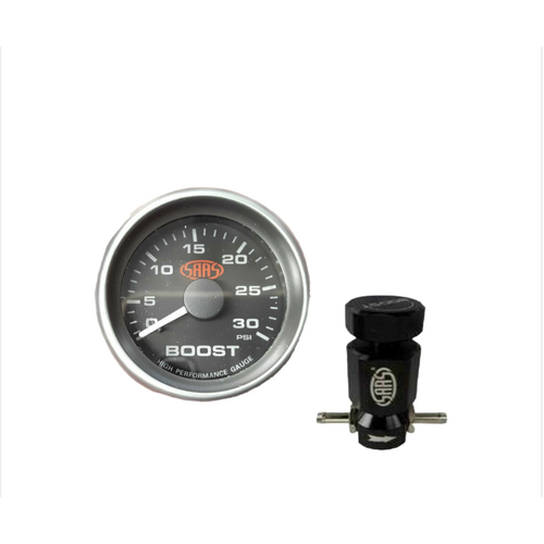 Genuine SAAS Turbo Boost Gauge & Boost Controller 52mm 2in 0>30 PSI Black Diesel Engine