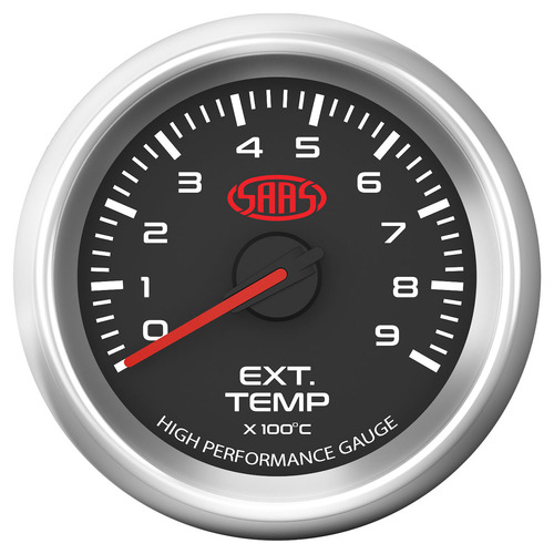 Genuine SAAS SG32240 Exhaust Temp Gauge 0 - 900 Deg 52mm Muscle Series 3 Black