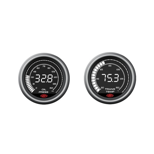 SAAS Muscle Digital Series SG41230 SG41222 Oil Pressure & Trans Oil Temp 20-150 Gauge 52mm / 2"