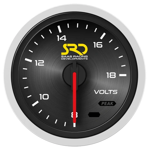 SAAS Volt Gauge 8v-18v 52mm SRD Series 12V