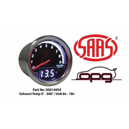 Genuine SAAS Trax Digital Dual Twin Reading Gauge Diesel EGT Pyro 0-900c Volts 8-18 Volt