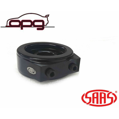 Genuine SAAS Black Oil Adapter / Sandwich Plate for Oil Temp Gauge - Sandwich Plate Only - No Adapter