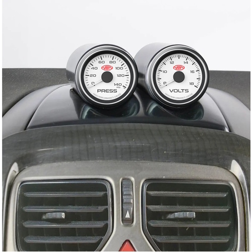 Genuine SAAS SGP5108 Gauge Dash Pod Black White Face Oil Pressure and Volts Gauges SS SSZ Adventra Berlina Calais VZ Monaro VZ HSV 2004 - 2007