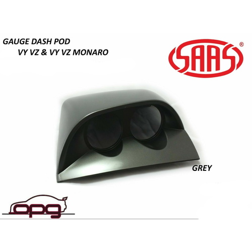 Genuine SAAS Gauge Dash Pod / Holder for HSV Holden Storm Thunder VY VZ 52mm Gauges Grey
