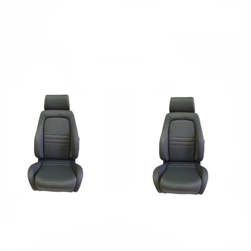Autotecnica Sport Bucket Seats Car & 4X4 4WD Explorer Bucket Seats ADR Approved Grey Cloth Universal - Pair