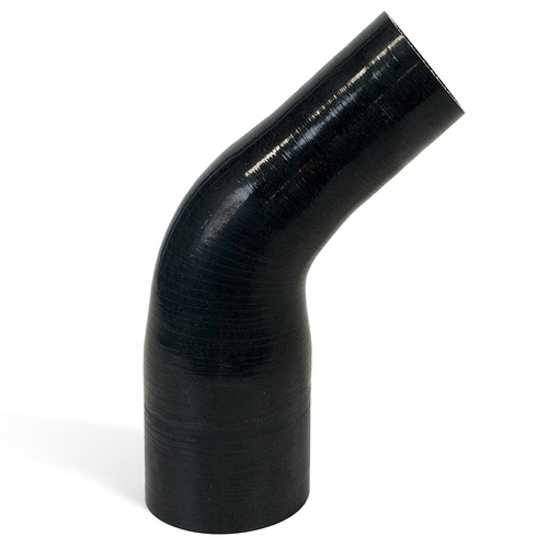 SAAS 45Deg 4 Ply Silicone Reducer 51mm x 76mm Black