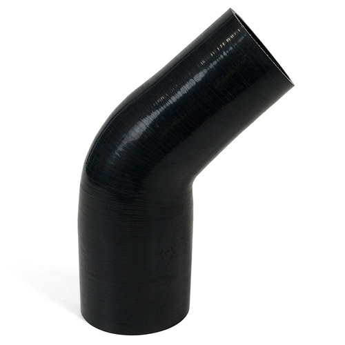 SAAS 45Deg 4 Ply Silicone Reducer 70mm x 76mm Black