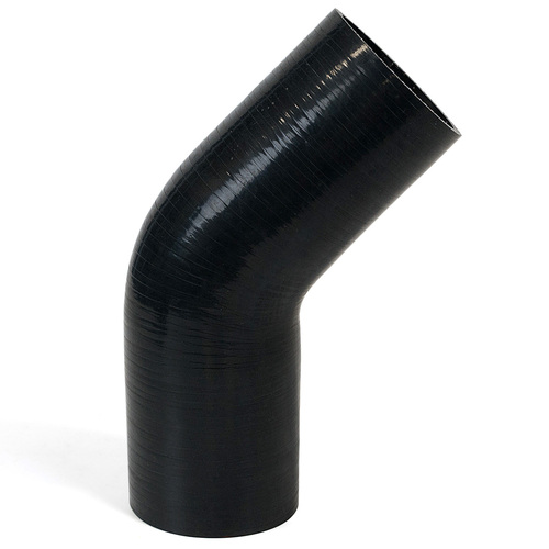 SAAS 45Deg 4 Ply Silicone Hose 76mm x 76mm Black