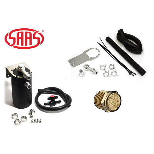 Genuine SAAS ST1014 ST7101 Black Billet - Oil Separator Catch Can for Oil VW Volkswagen Amarok 2.0L 2011 >