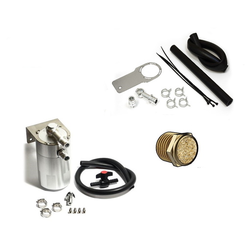 Genuine SAAS ST1015 ST7101 Polished Billet Alloy - Oil Separator Catch Can for VW Volkswagen Amarok 2.0L 2011 >