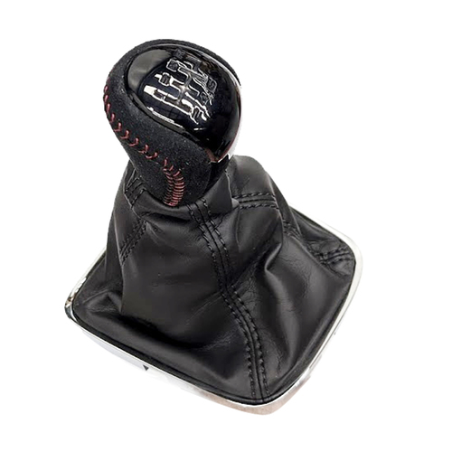 Genuine HSV Gearshift Knob for GTSR / W1 Black Alcantara With Red Stitch Manual Only