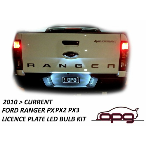Autotecnica LED Licence Registration Plate Lamp Bulbs for Ford Ranger PX PX2 PX3 Next-Gen 2012 > 2025